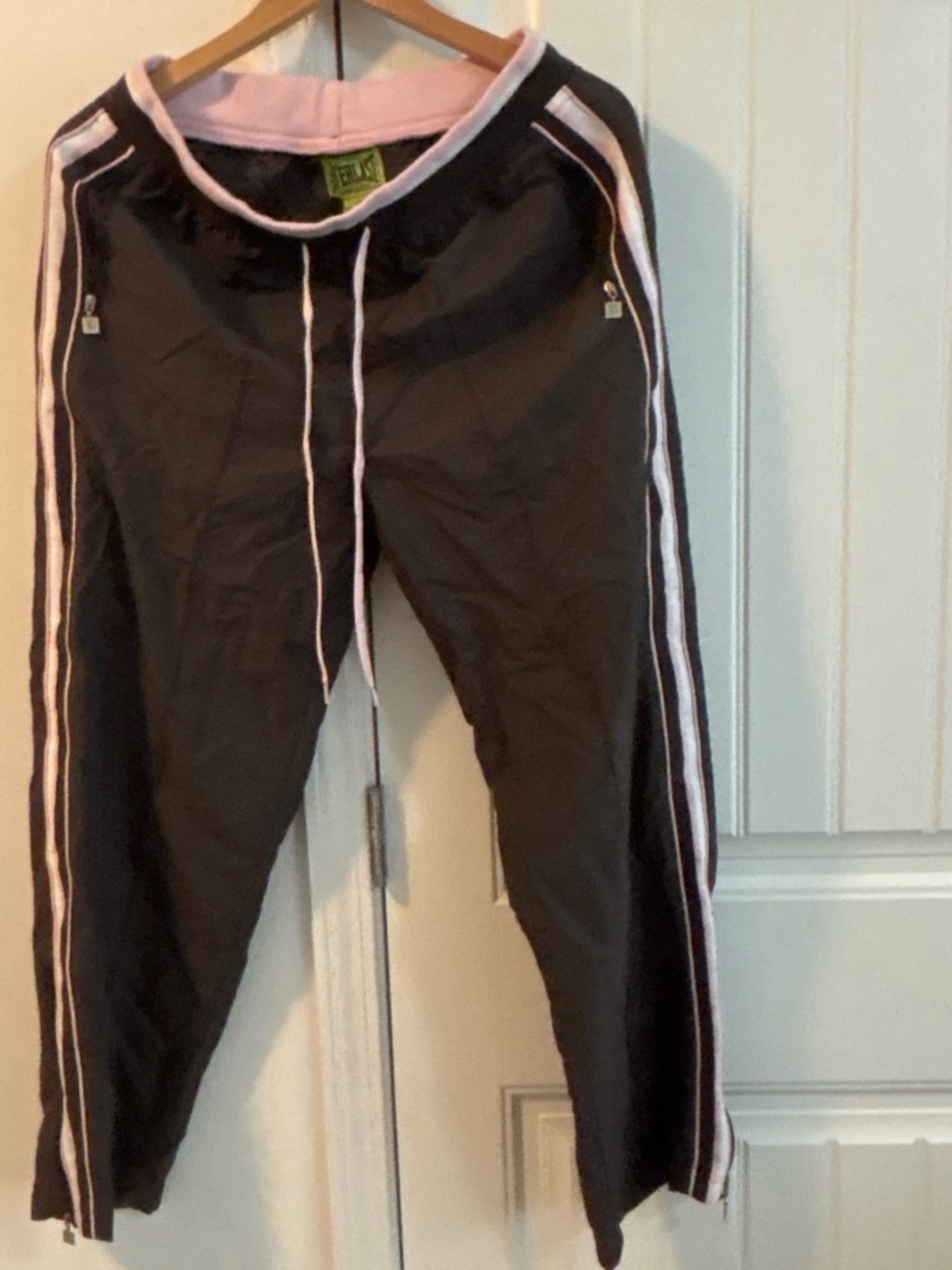 Everlast Dark Brown Track Pants with Pink Trim size L